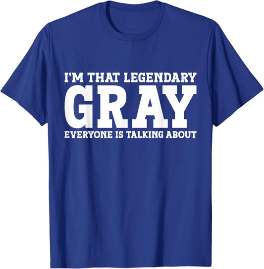 Gray Personal Name First Name Funny Gray T-Shirt - T-Shirt | Royal