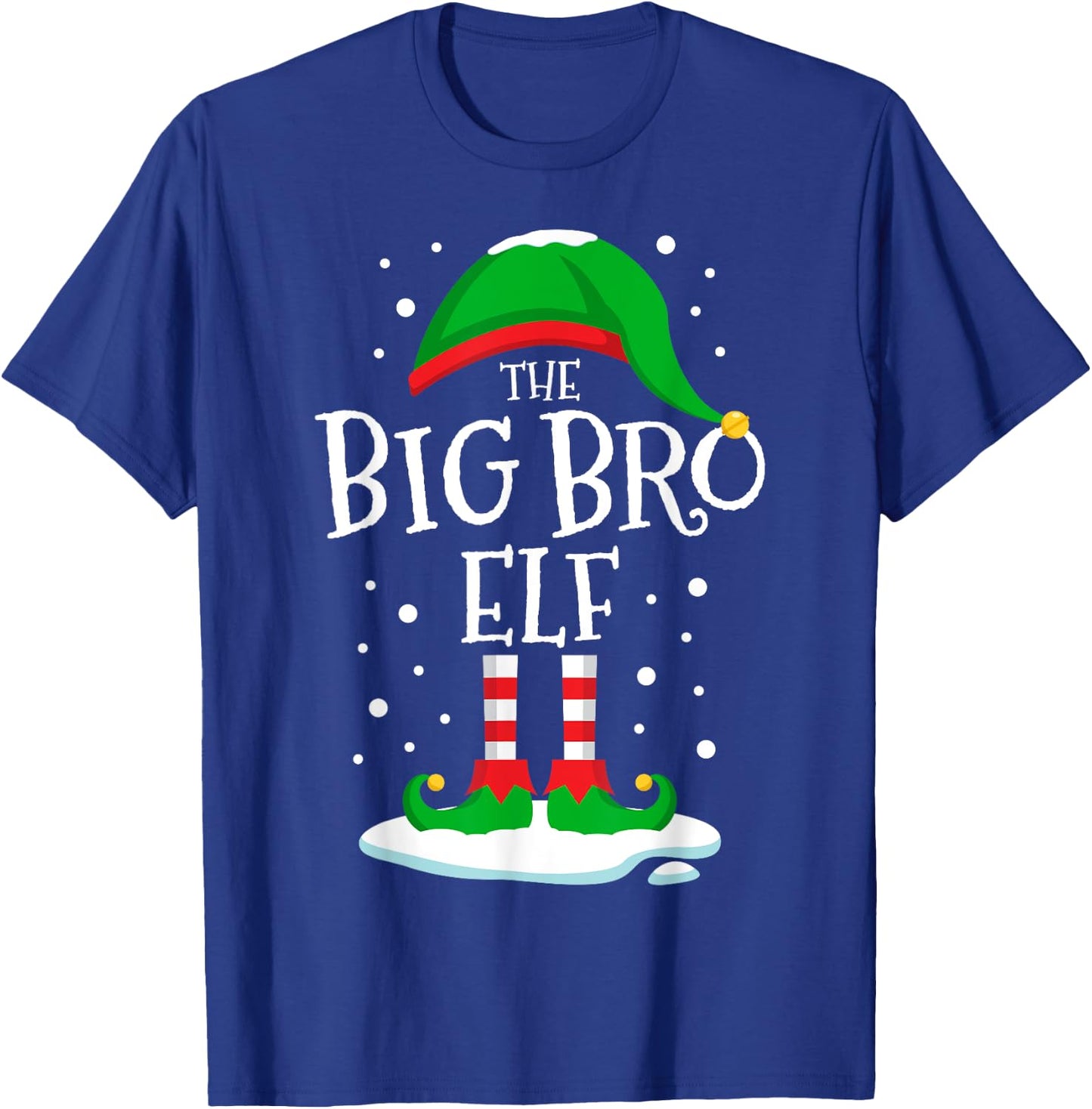 The Big Bro Elf Christmas Family Matching Xmas Brother Funny T-Shirt - T-Shirt | Royal