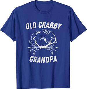 Old Crabby Grandpa Funny T-Shirt - T-Shirt | Royal