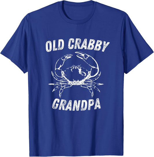 Old Crabby Grandpa Funny T-Shirt - T-Shirt | Royal