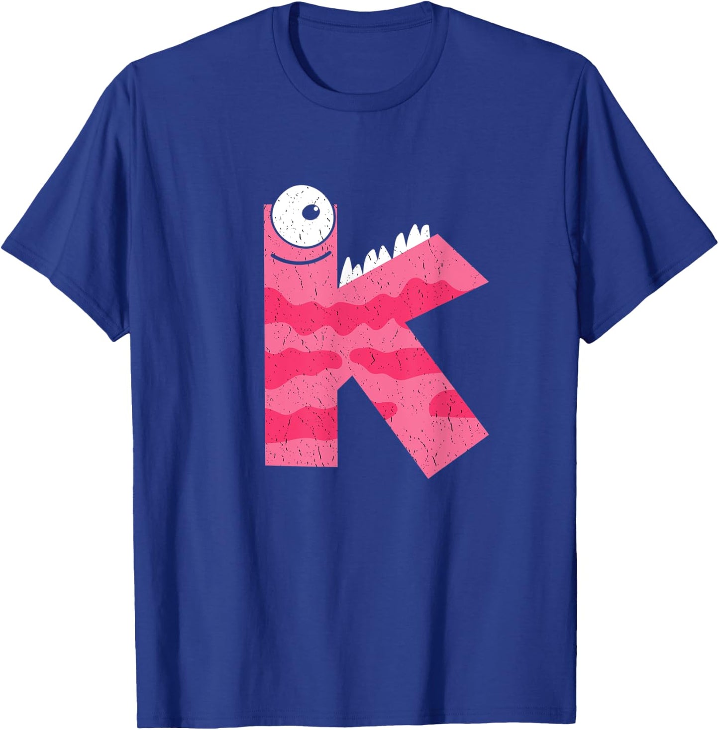 K Shirts , Women & Kids - Alphabet Letter K Halloween T-Shirt - T-Shirt | Royal