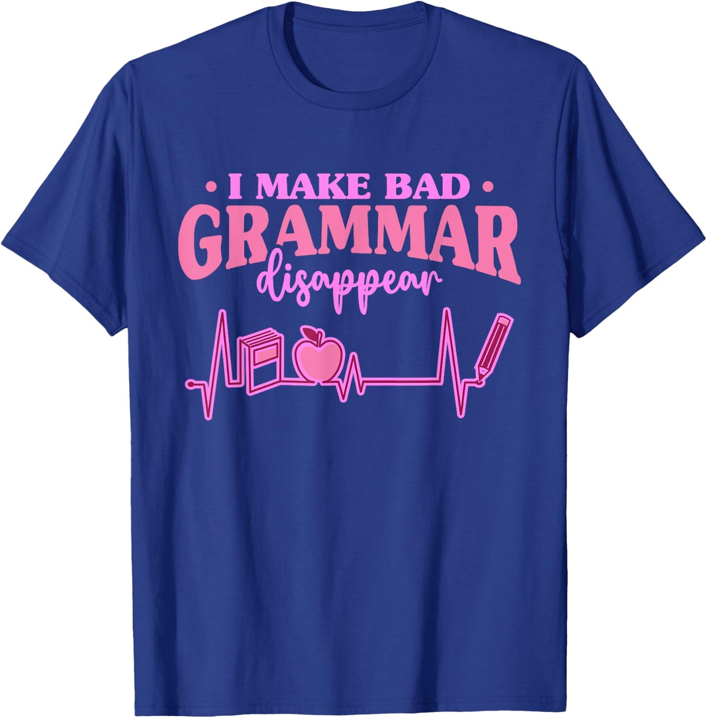 Book Grammar Police English Teacher Reading Women Kids T-Shirt - T-Shirt | Royal