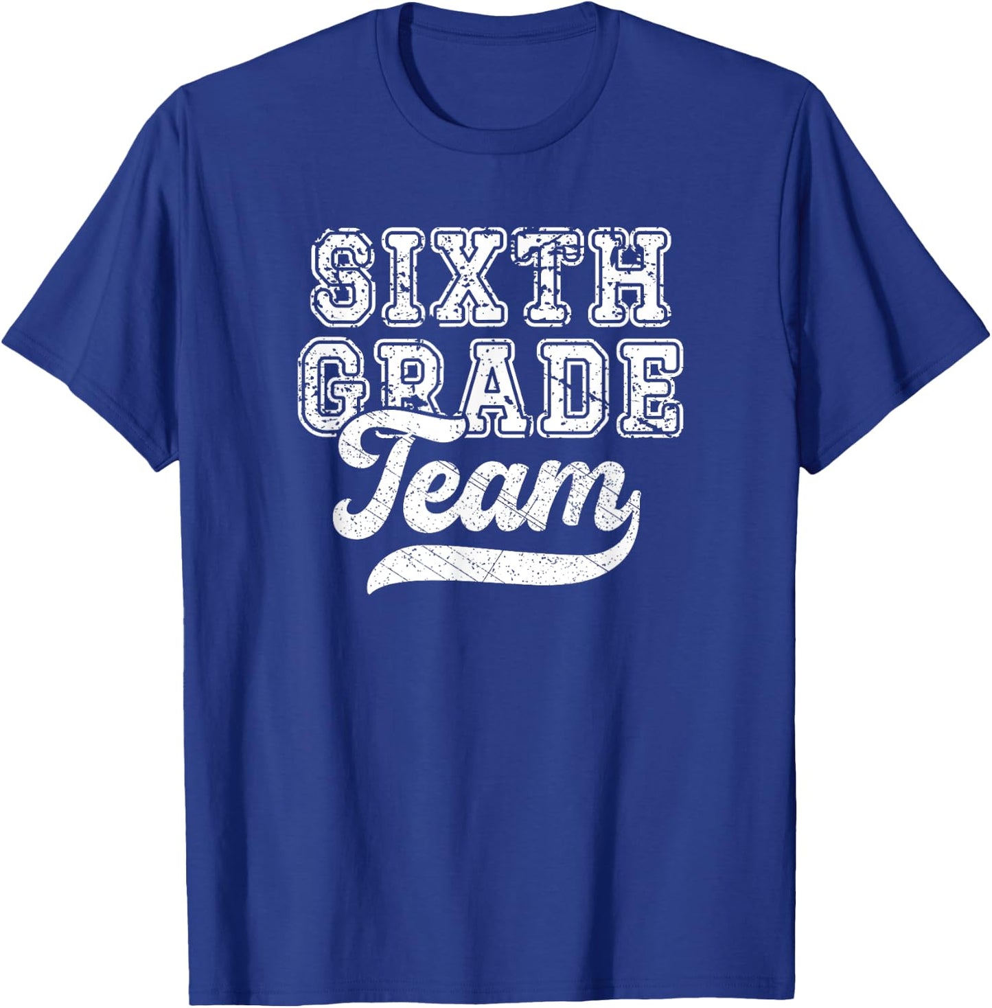 Kids Teacher Sixth Grade Retro Back To School Team 6th Grade T-Shirt - T-Shirt | Royal