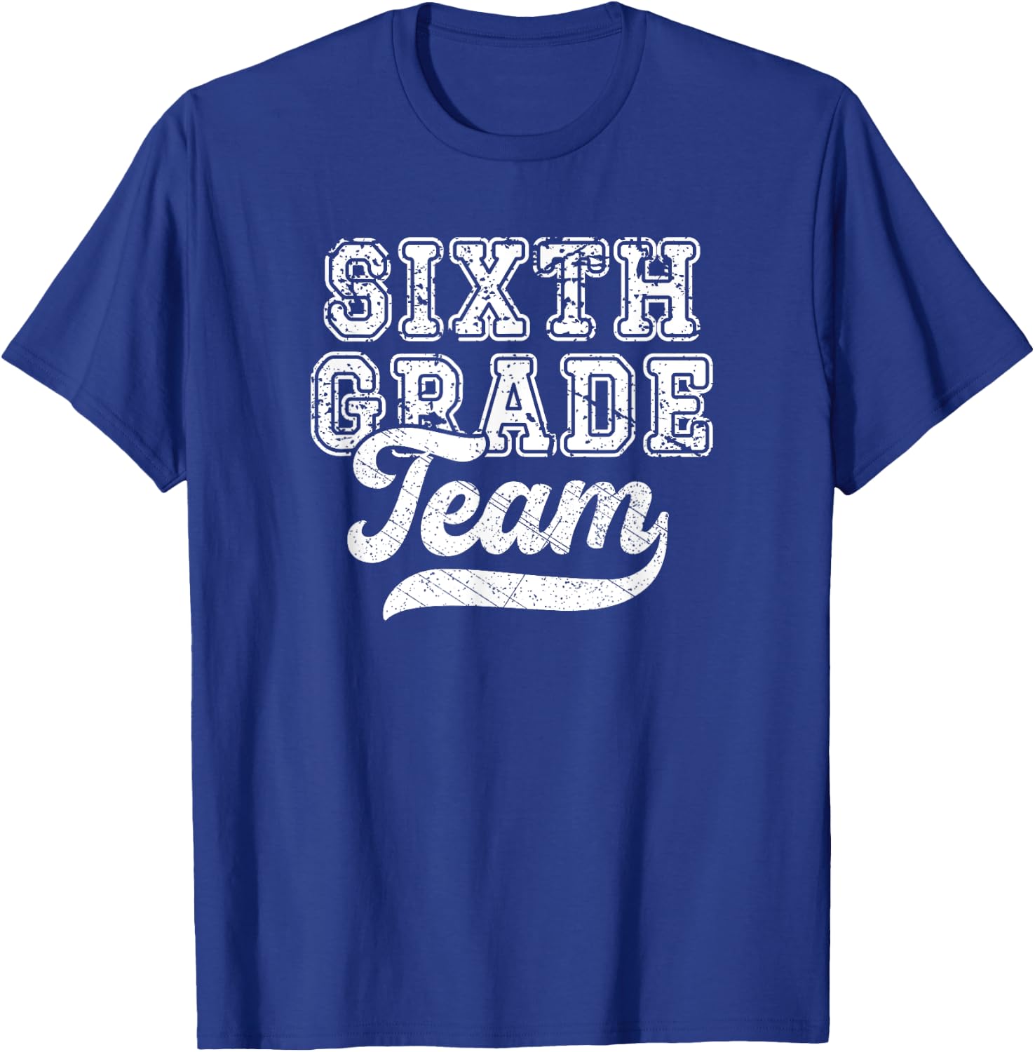Kids Teacher Sixth Grade Retro Back To School Team 6th Grade T-Shirt - T-Shirt | Royal