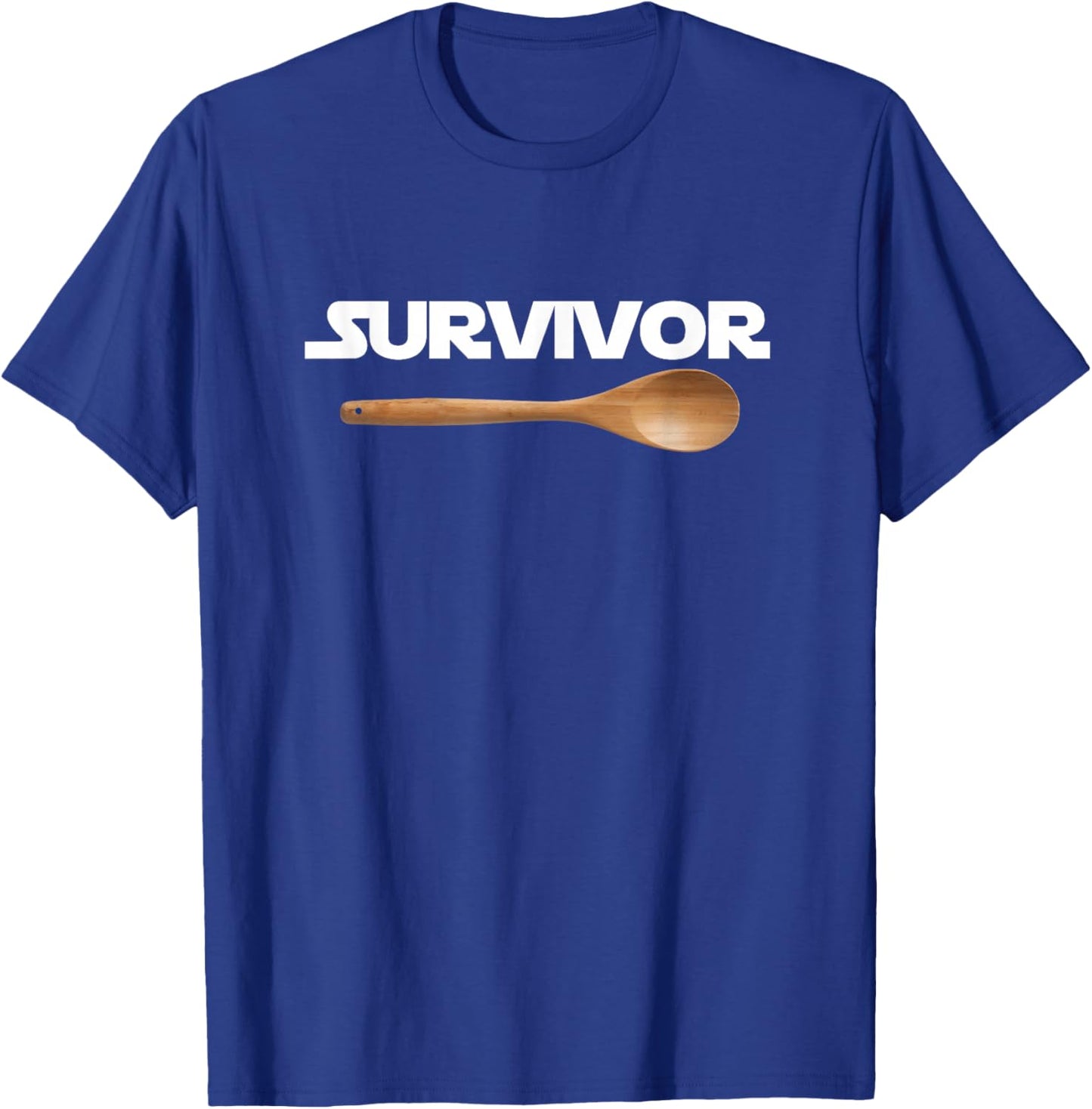 80's Wooden Spoon Survivor Fun 80s Nostalgia Gift T-Shirt - T-Shirt | Royal