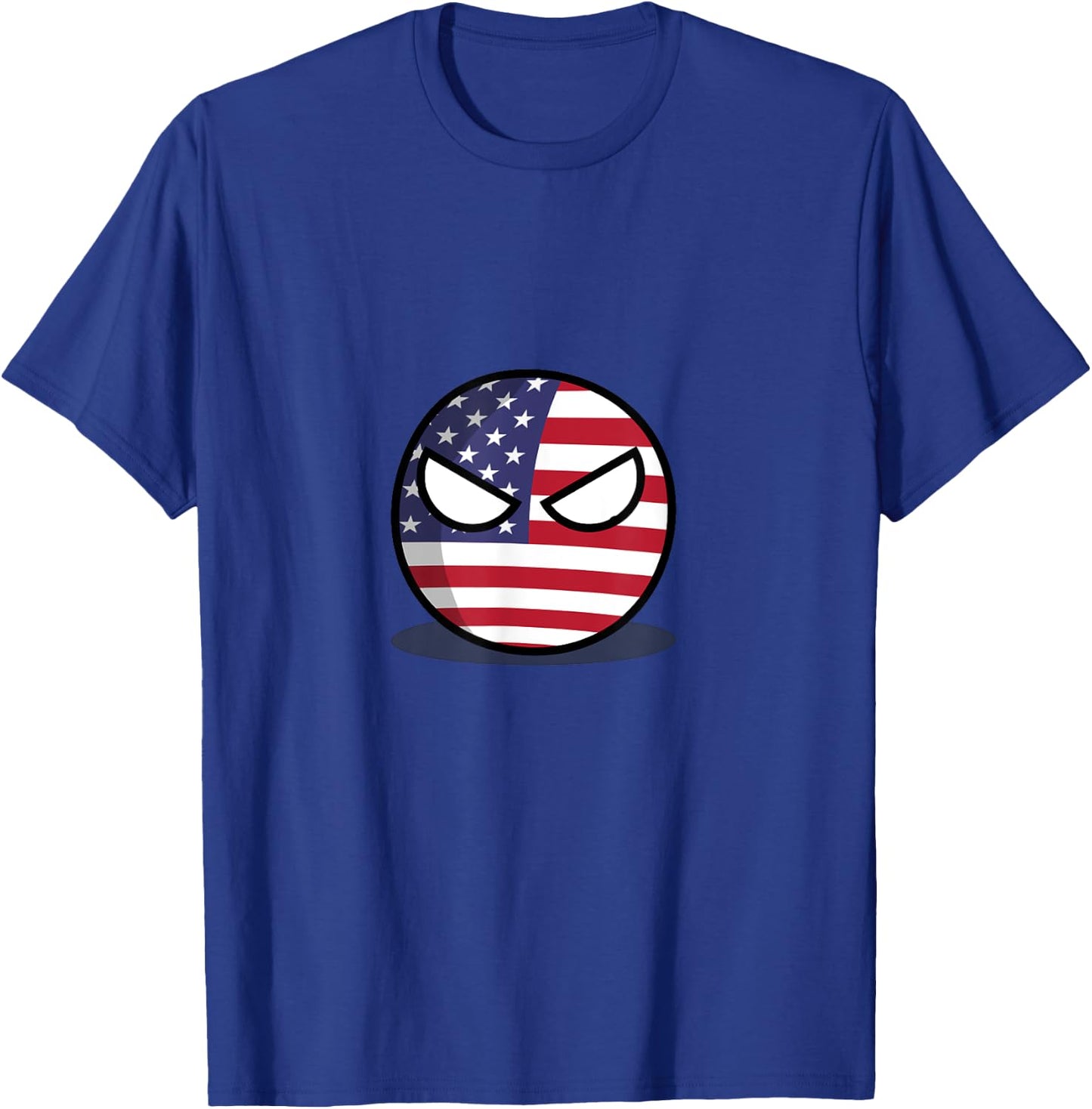 United States Countryball, American Flag Angry Eyes Women Men T-Shirt - T-Shirt | Royal