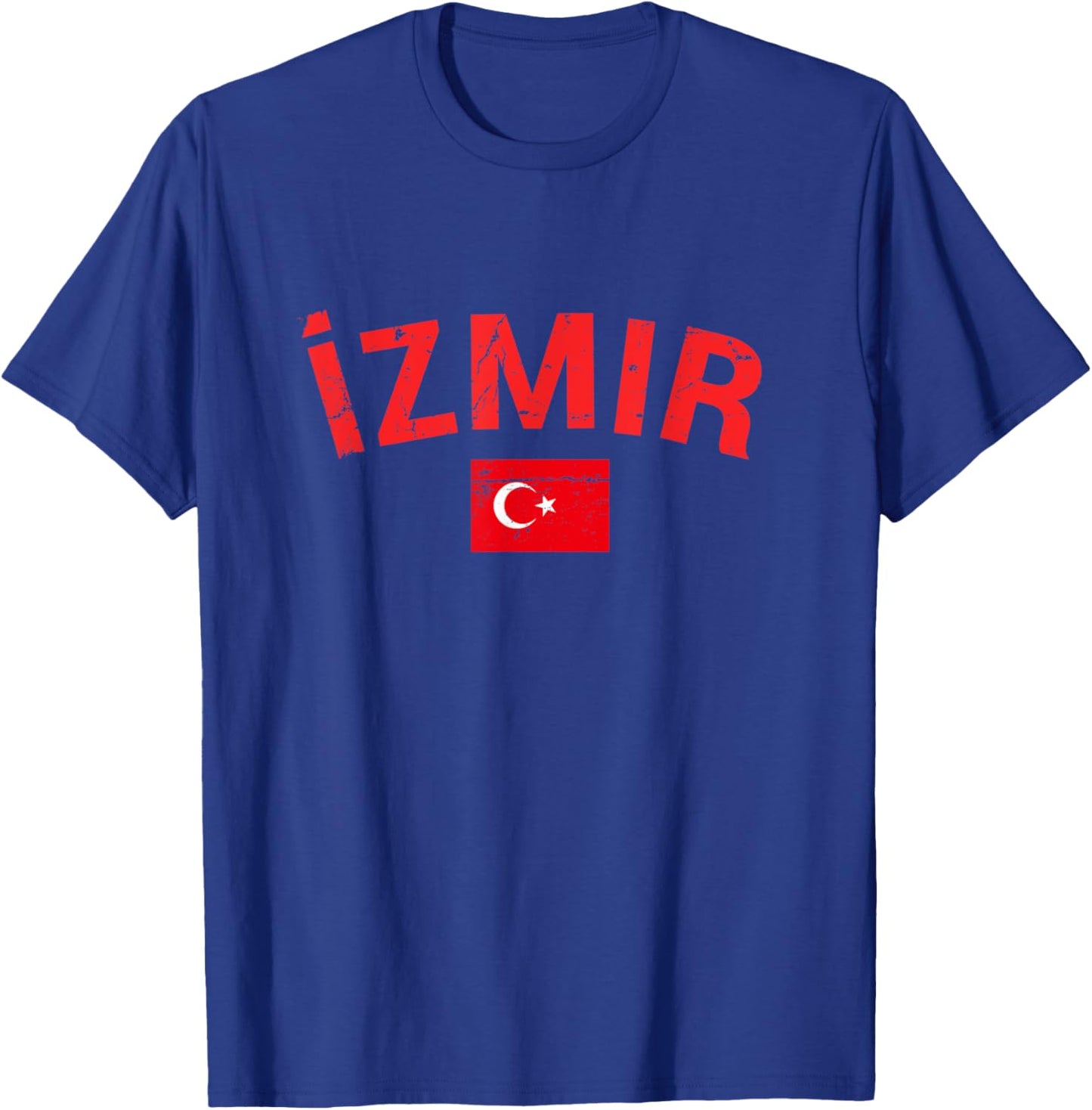 Izmir Turkey Vintage Turkish Flag Turk T-Shirt - T-Shirt | Royal