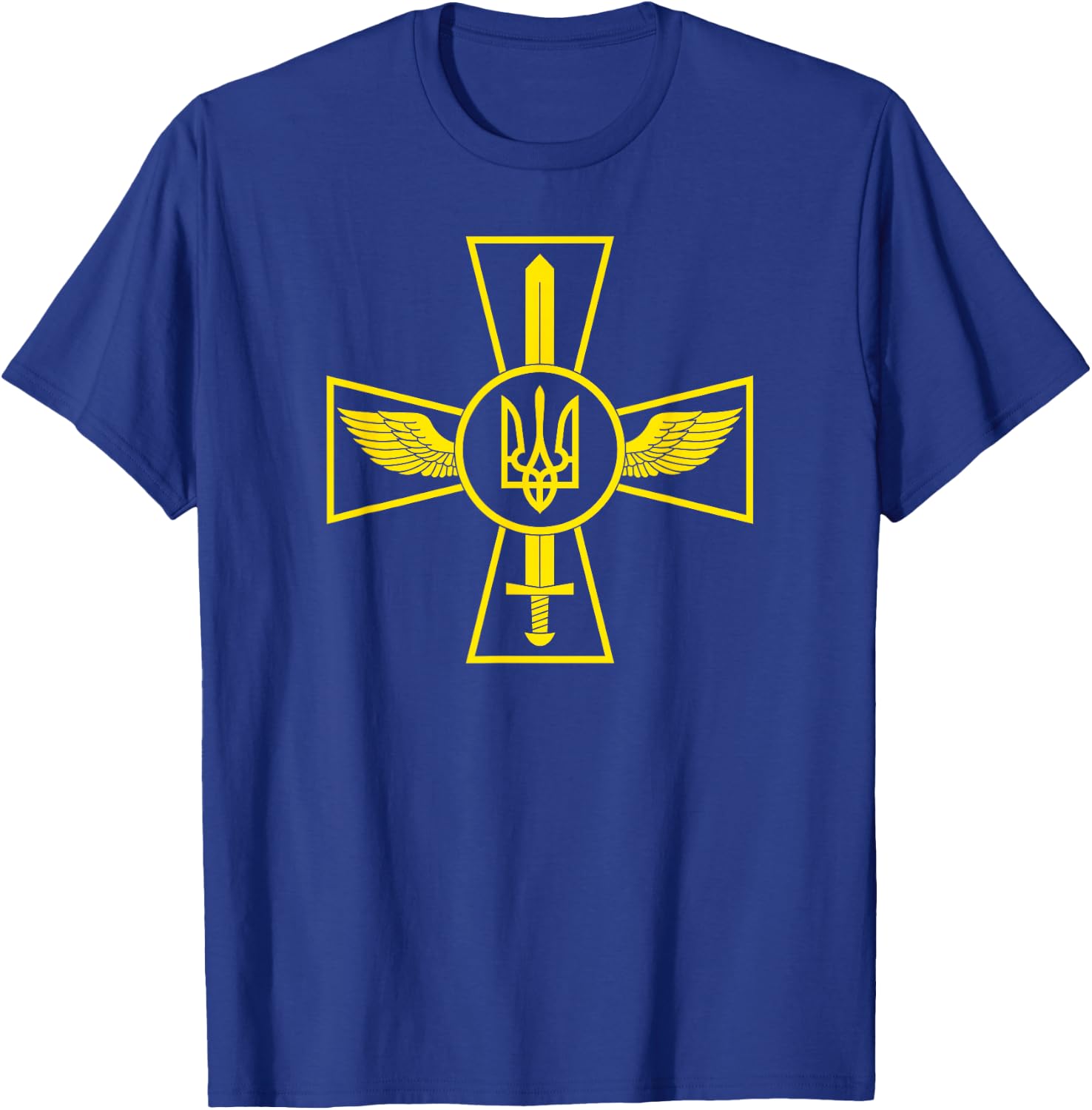 Ukrainian Air Force Emblem Ukraine Armed Forces Uaf (yellow) T-Shirt - T-Shirt | Royal