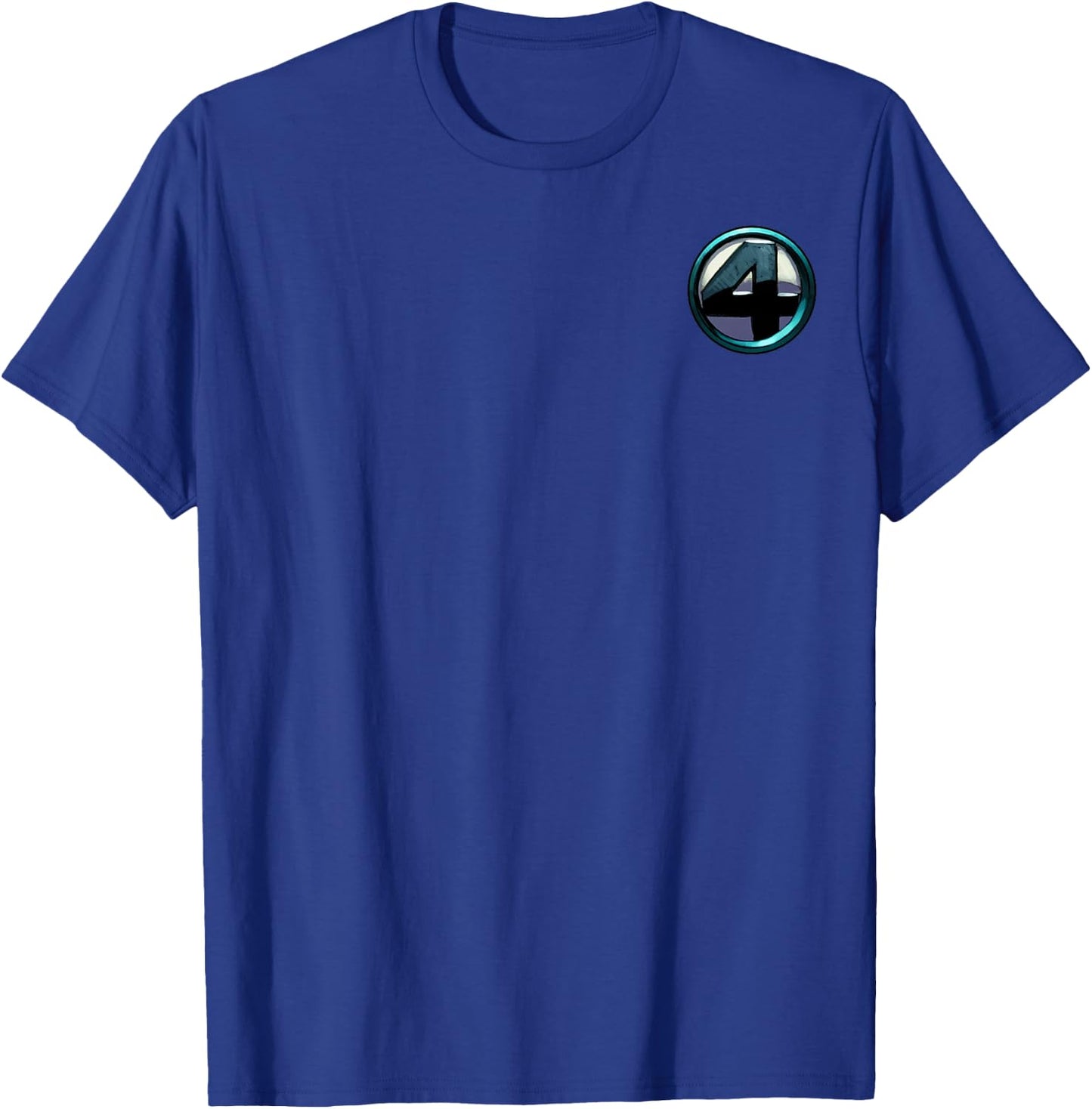 Marvel Fantastic Four Left Chest Pocket Logo T-Shirt - T-Shirt | Royal