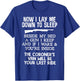 Now I Lay Me Down To Sleep Beside My Bed A Gun I Keep T-Shirt - T-Shirt | Royal