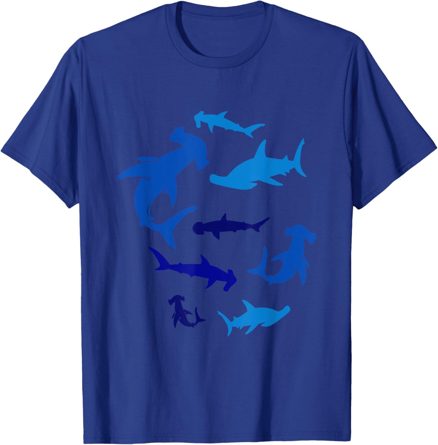 Shark Swimming In The Ocean Water T-Shirt - T-Shirt | Royal