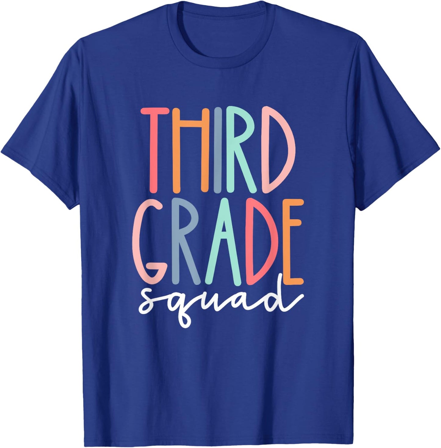 Third Grade Squad 3rd Grade Teacher Crew Back To School Team T-Shirt - T-Shirt | Royal