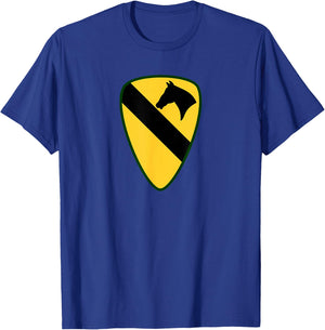 1st Cavalry Division - 1st CAV - Center T-Shirt - T-Shirt | Royal