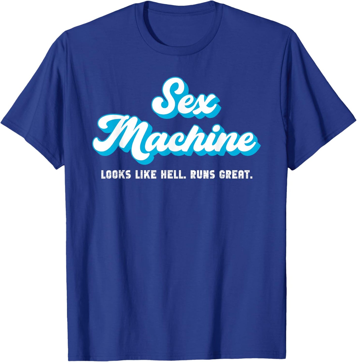 Vintage Sex Machine Dumb Jokes T-Shirt - T-Shirt | Royal