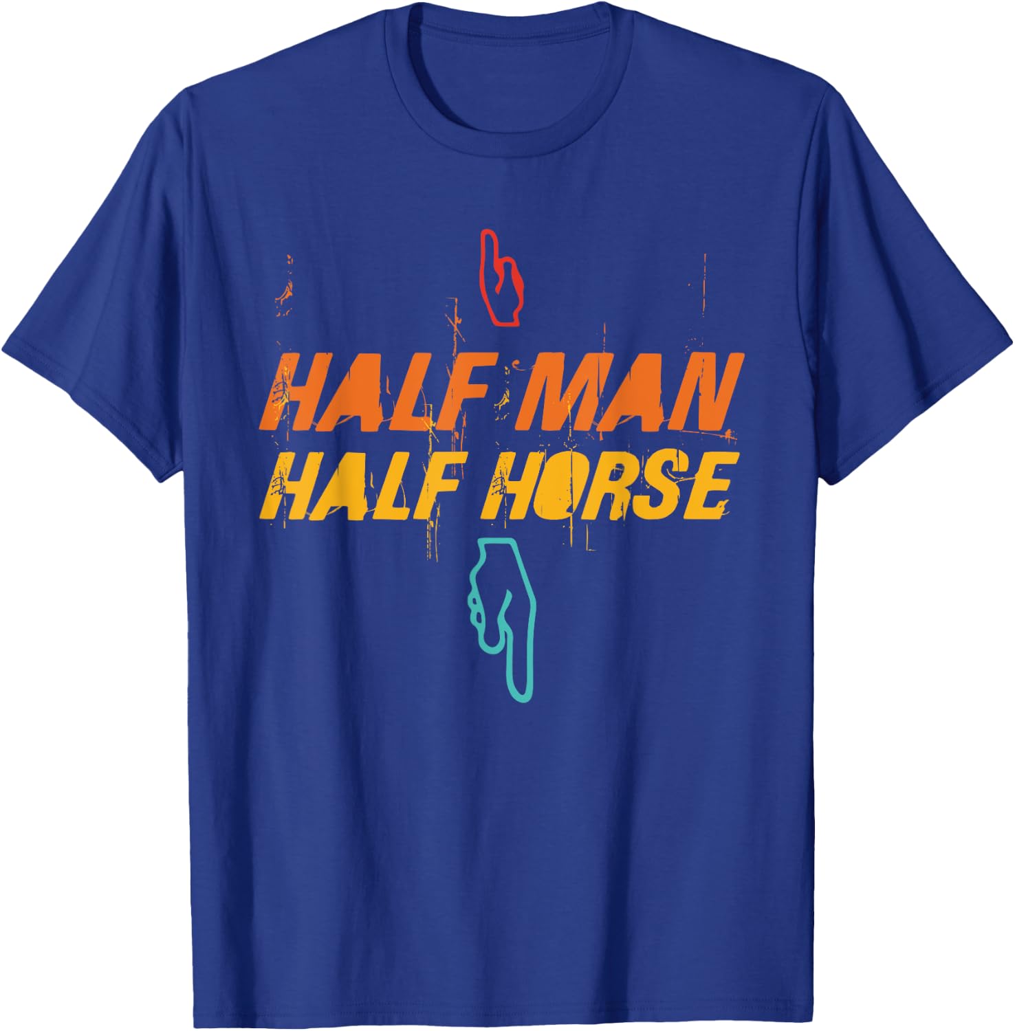 Half Man Half Horse Retro Vintage T-Shirt - T-Shirt | Royal