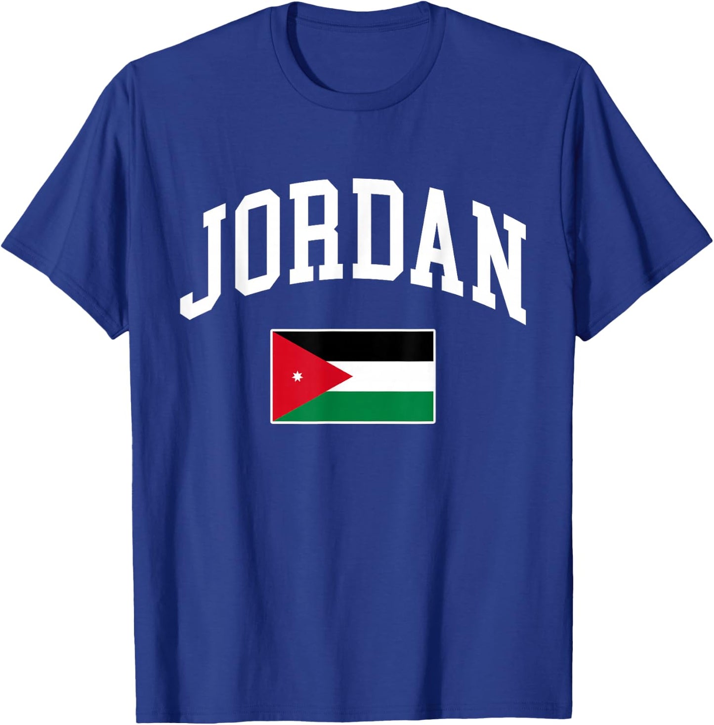Jordan Jordanian Flag Retro Vintage Classic Graphic T-Shirt - T-Shirt | Royal
