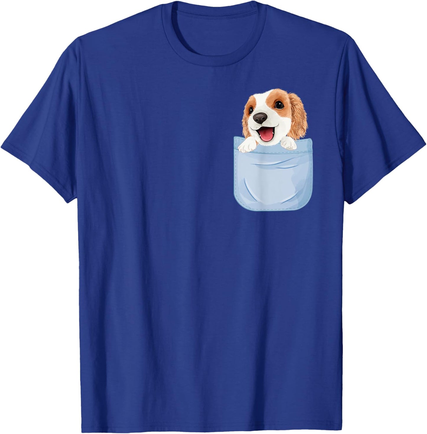 Cute Puppy in Your Pocket Peeking Dogs Pet Animal Dog Lover Men Women Kids T-Shirt - T-Shirt | Royal