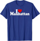 I Love Heart Manhattan New York T-Shirt - T-Shirt | Royal