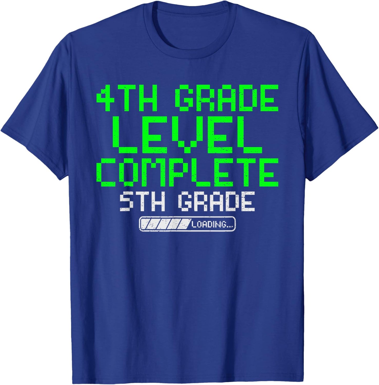 4th Grade Level Complete 5th Grade Graduation Gaming Kids T-Shirt - T-Shirt | Royal
