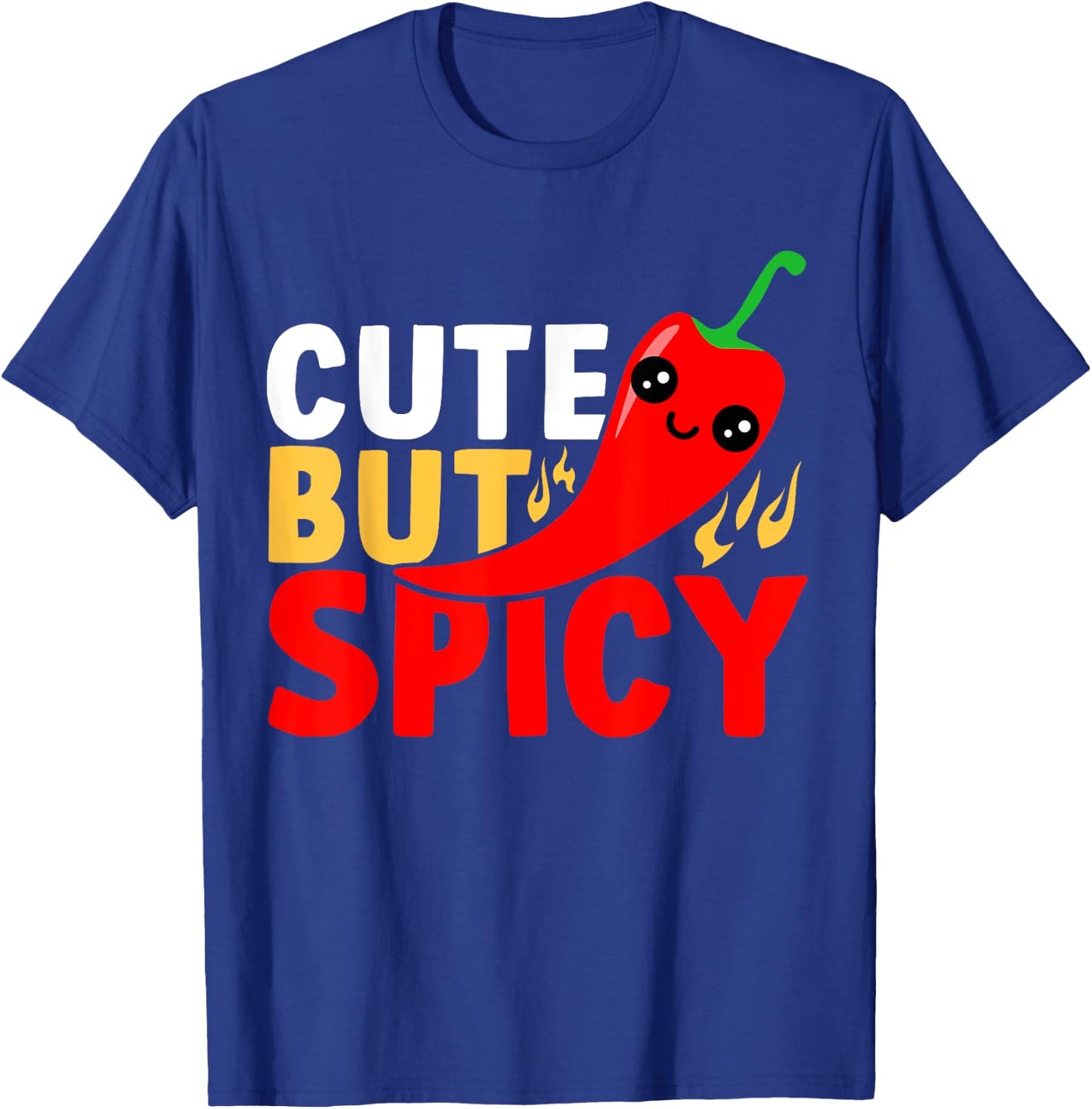 Kids Cute But Spicy Mexican Spicy Chili Boys Girls T-Shirt - T-Shirt | Royal