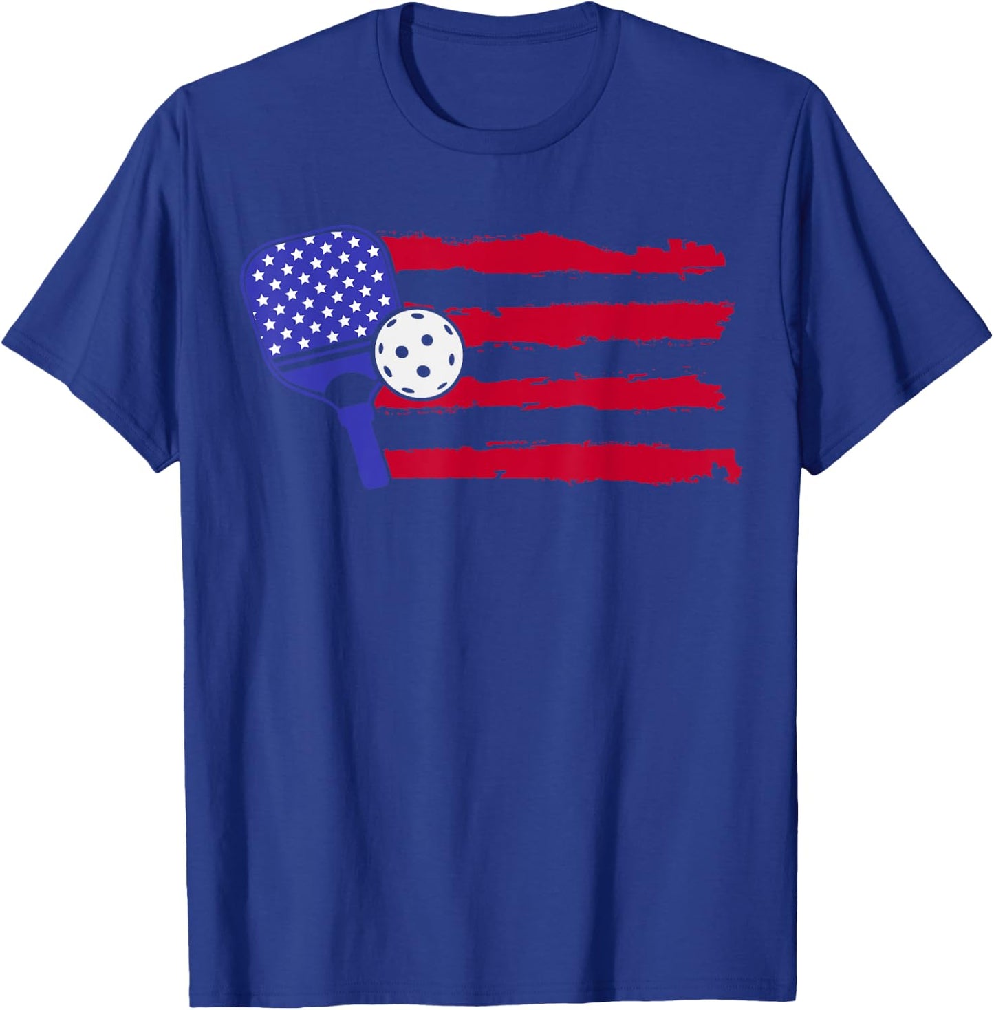 Pickleball US Flag American Patriotic Pickleball 4th Of July Women Kids Men T-Shirt - T-Shirt | Royal