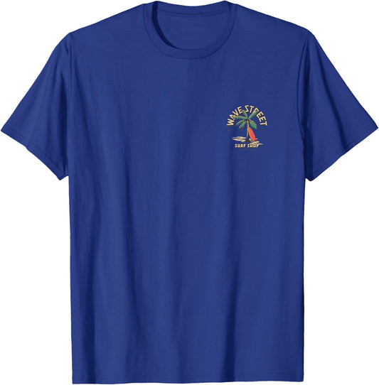 Wave Street Surf Vintage Retro Beach Bum Summertime Graphic T-Shirt - T-Shirt | Royal