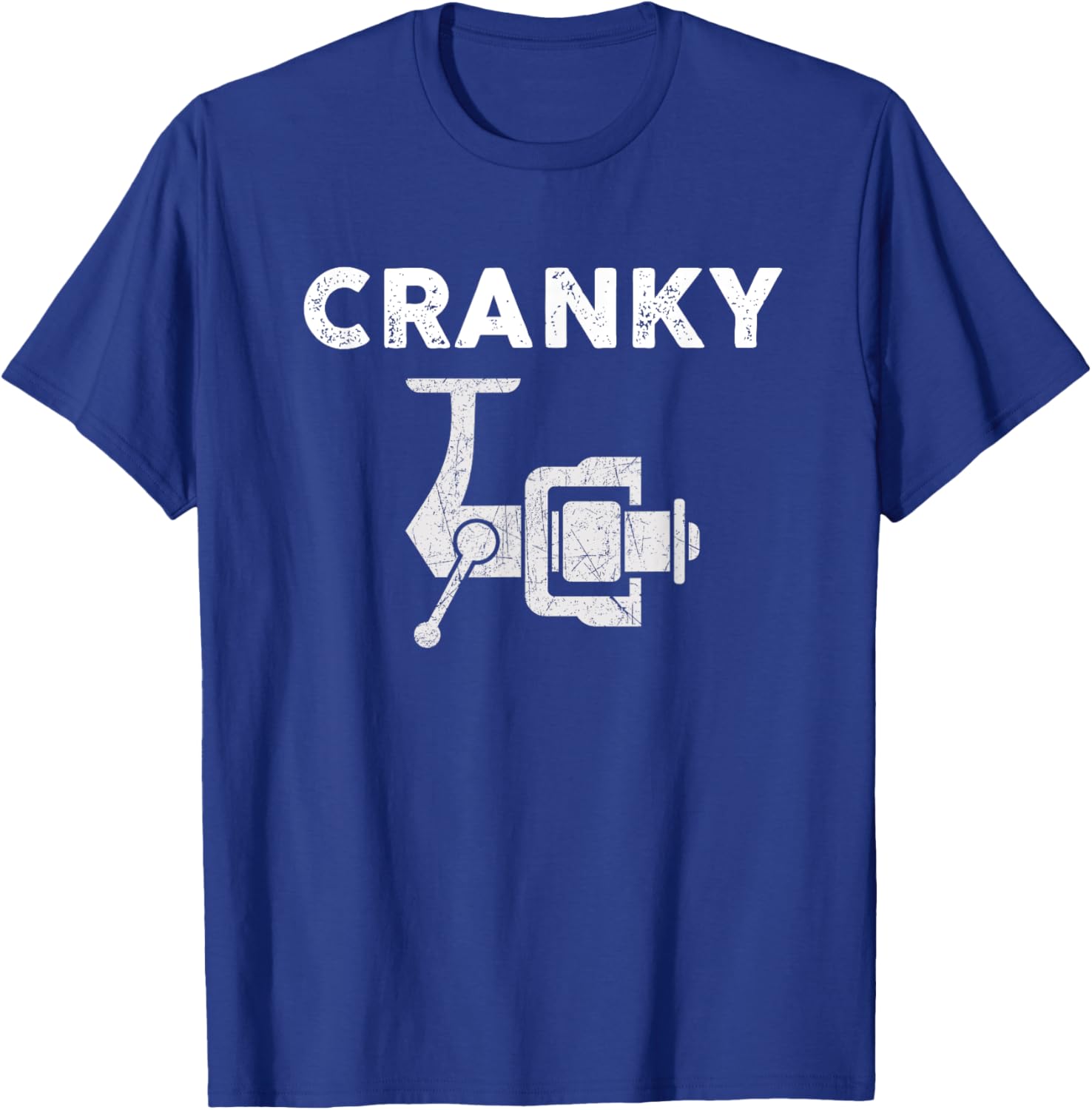 Funny Fathers Day Fishing Shirt Cranky Fishing Reel T-Shirt - T-Shirt | Royal