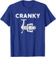 Funny Fathers Day Fishing Shirt Cranky Fishing Reel T-Shirt - T-Shirt | Royal