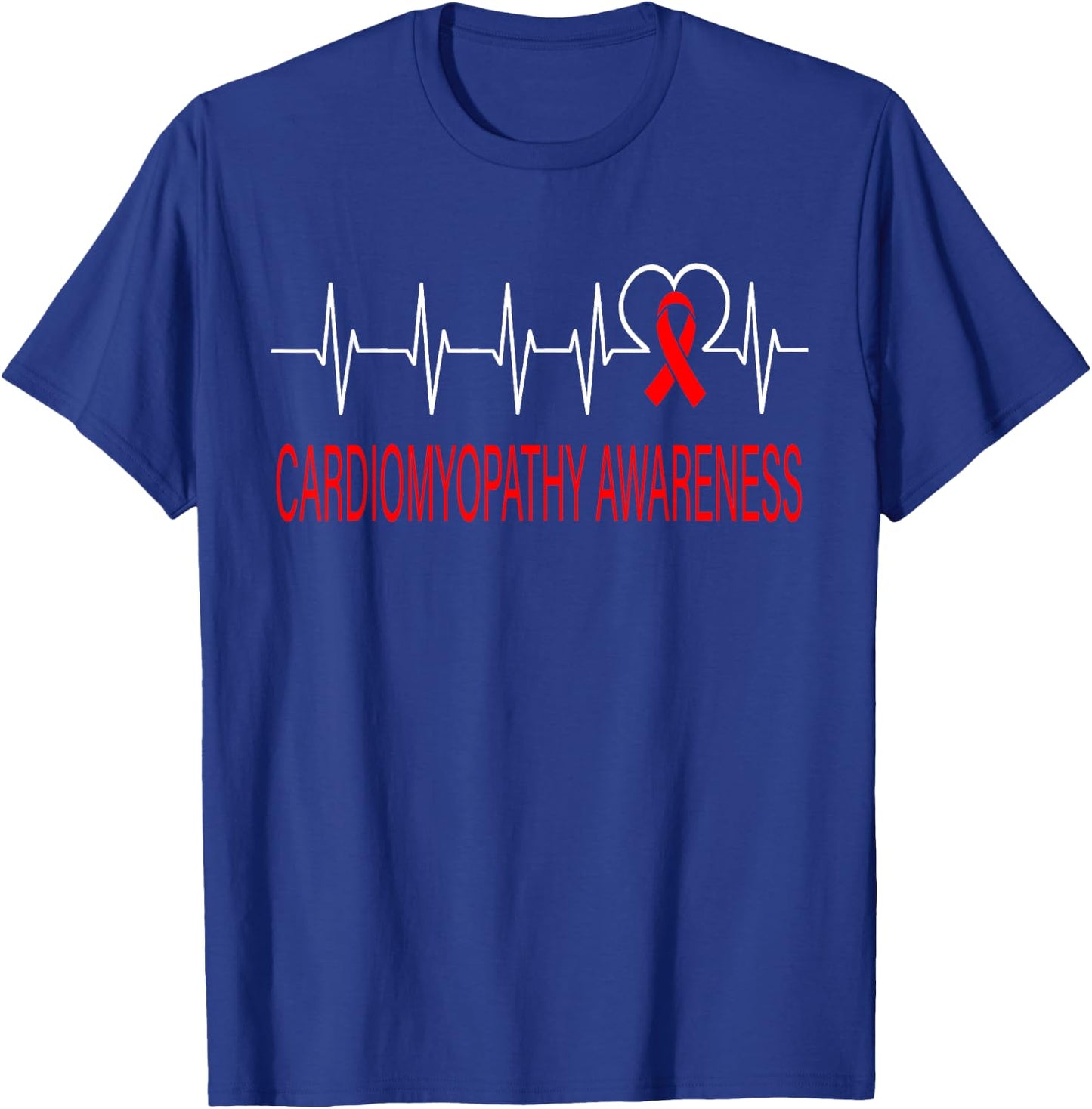 Cardiomyopathy Awareness Heartbeat Women, Kids T-Shirt - T-Shirt | Royal