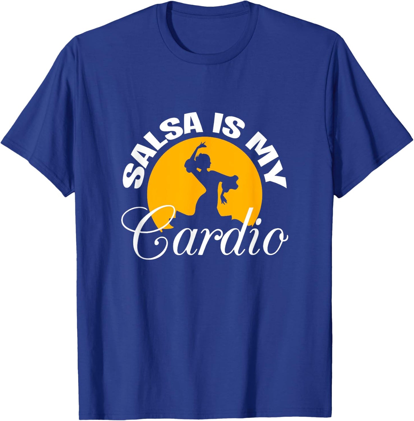 Salsa Is My Cardio Dance Silhouette Moonlight T-Shirt - T-Shirt | Royal