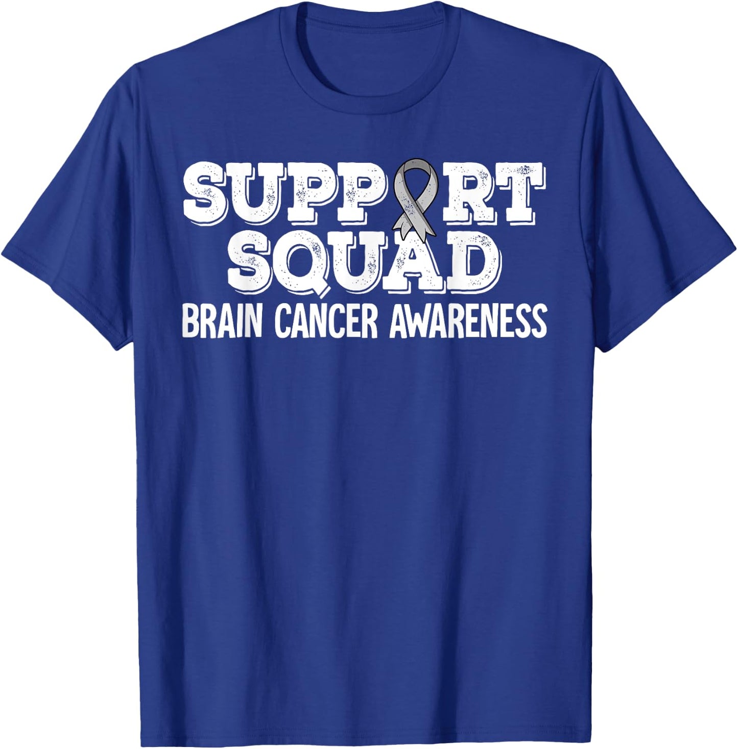Support Squad Brain Cancer Awareness T-Shirt - T-Shirt | Royal