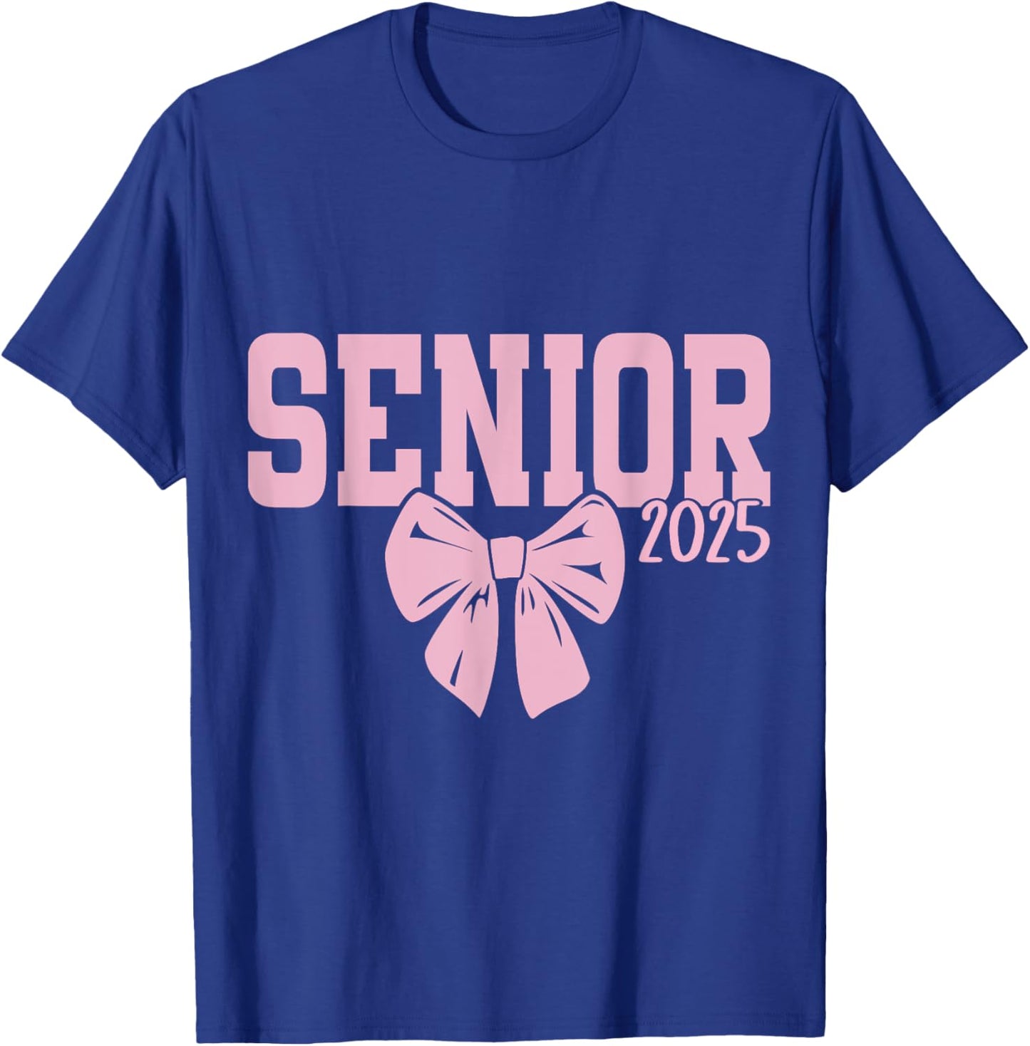 Senior 2025 pink coquette bow girls class of 2025 T-Shirt - T-Shirt | Royal