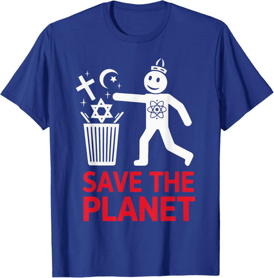 Atheism Anti-Religion Agnostic Freethinker Atheist T-Shirt - T-Shirt | Royal