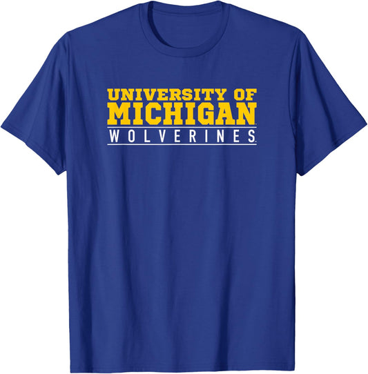 University of Michigan Wolverines U of M Between the Lines T-Shirt - T-Shirt | Royal