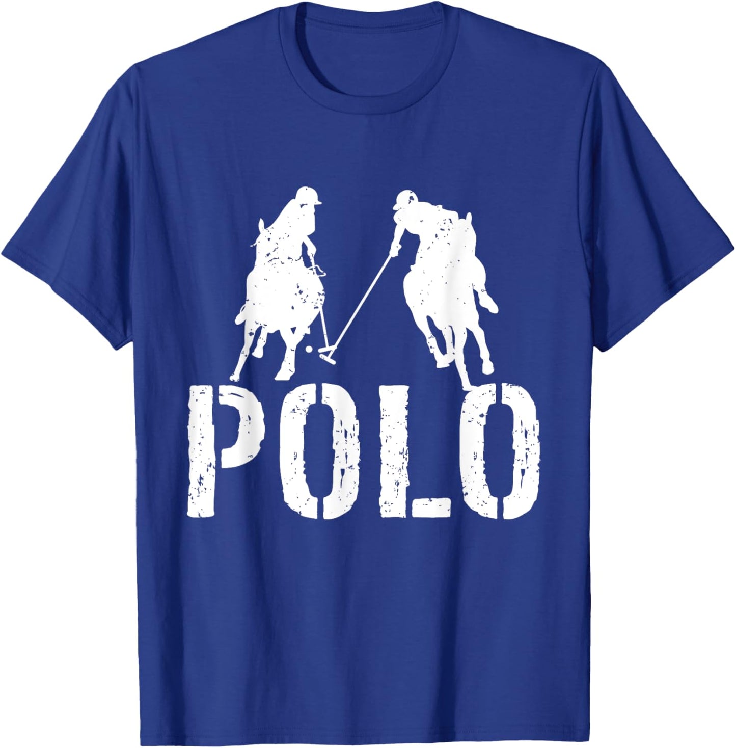 Polo Players Horseback Riding Horse Equestrian Sports T-Shirt - T-Shirt | Royal