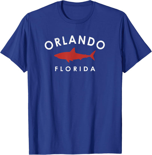 Orlando Florida Shark Vacation Souvenir Vintage T-Shirt - T-Shirt | Royal