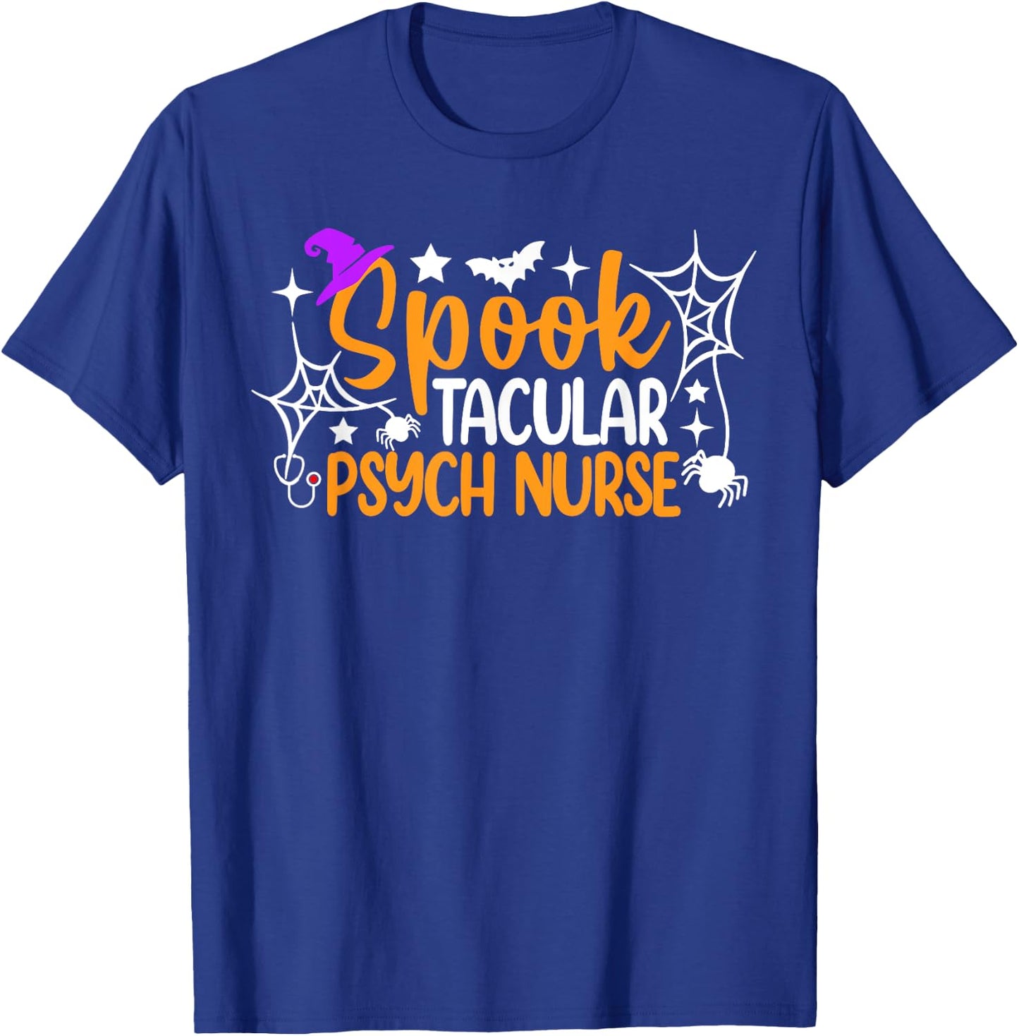 Spooktacular Psych Nurse Funny Halloween Costume T-Shirt - T-Shirt | Royal