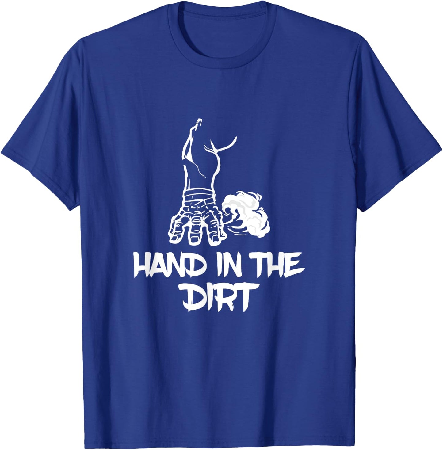 Hand In The Dirt American Football Defensive Line Lineman T-Shirt - T-Shirt | Royal