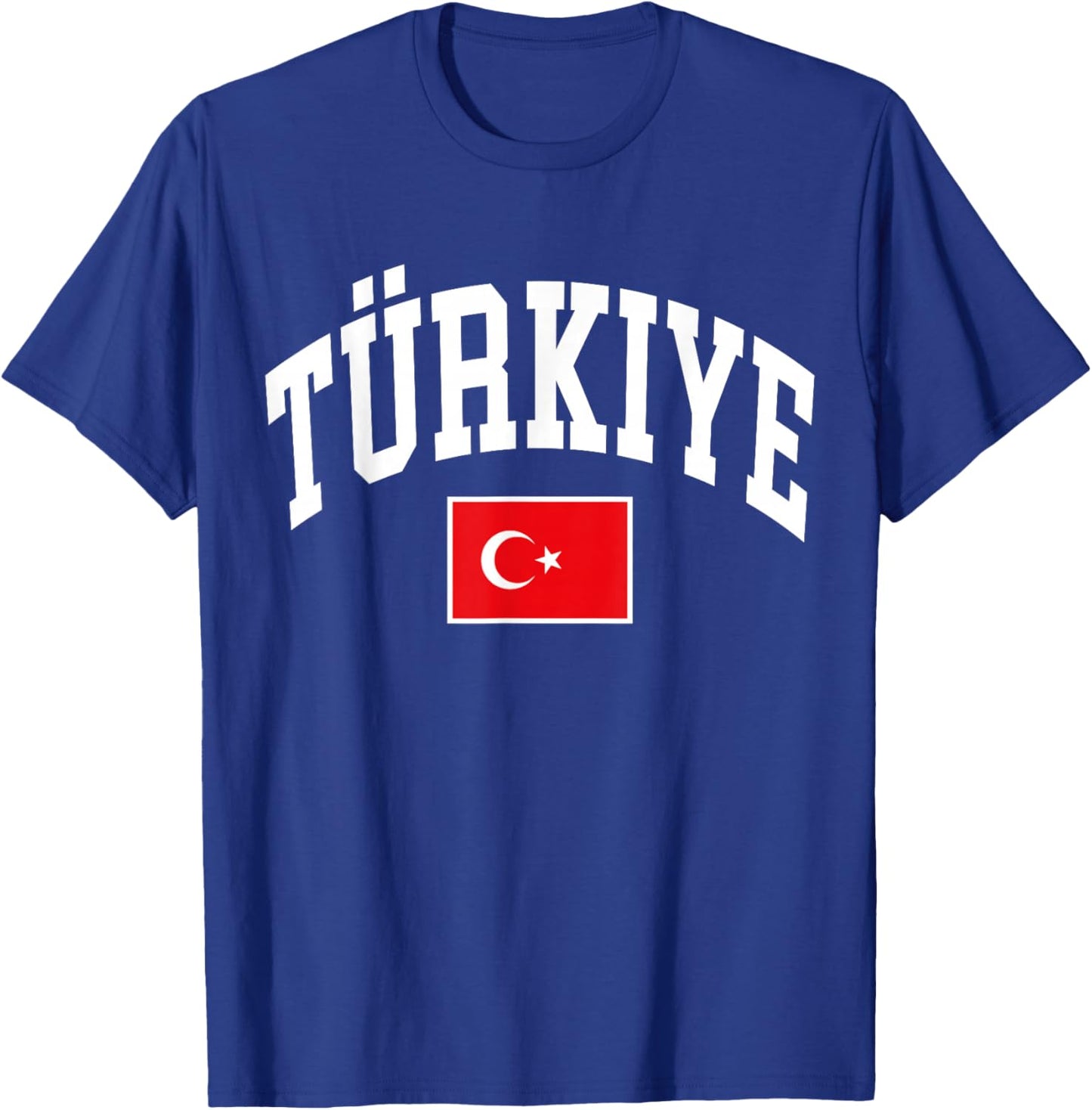 Turkey Turkish Turkiye Flag Graphic T-Shirt - T-Shirt | Royal