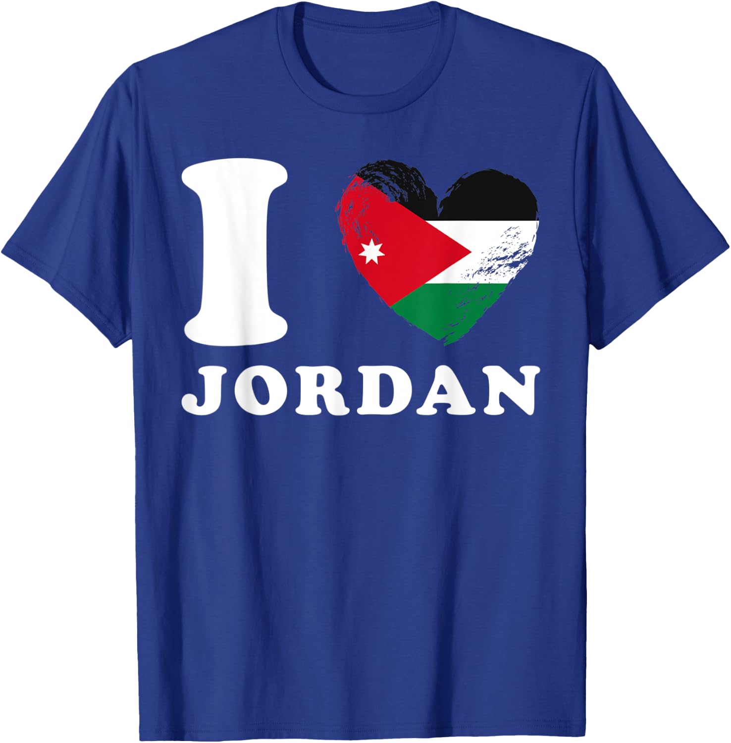 I Love Jordan - Heart Flag Jordan T-Shirt - T-Shirt | Royal