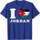 I Love Jordan - Heart Flag Jordan T-Shirt - T-Shirt | Royal