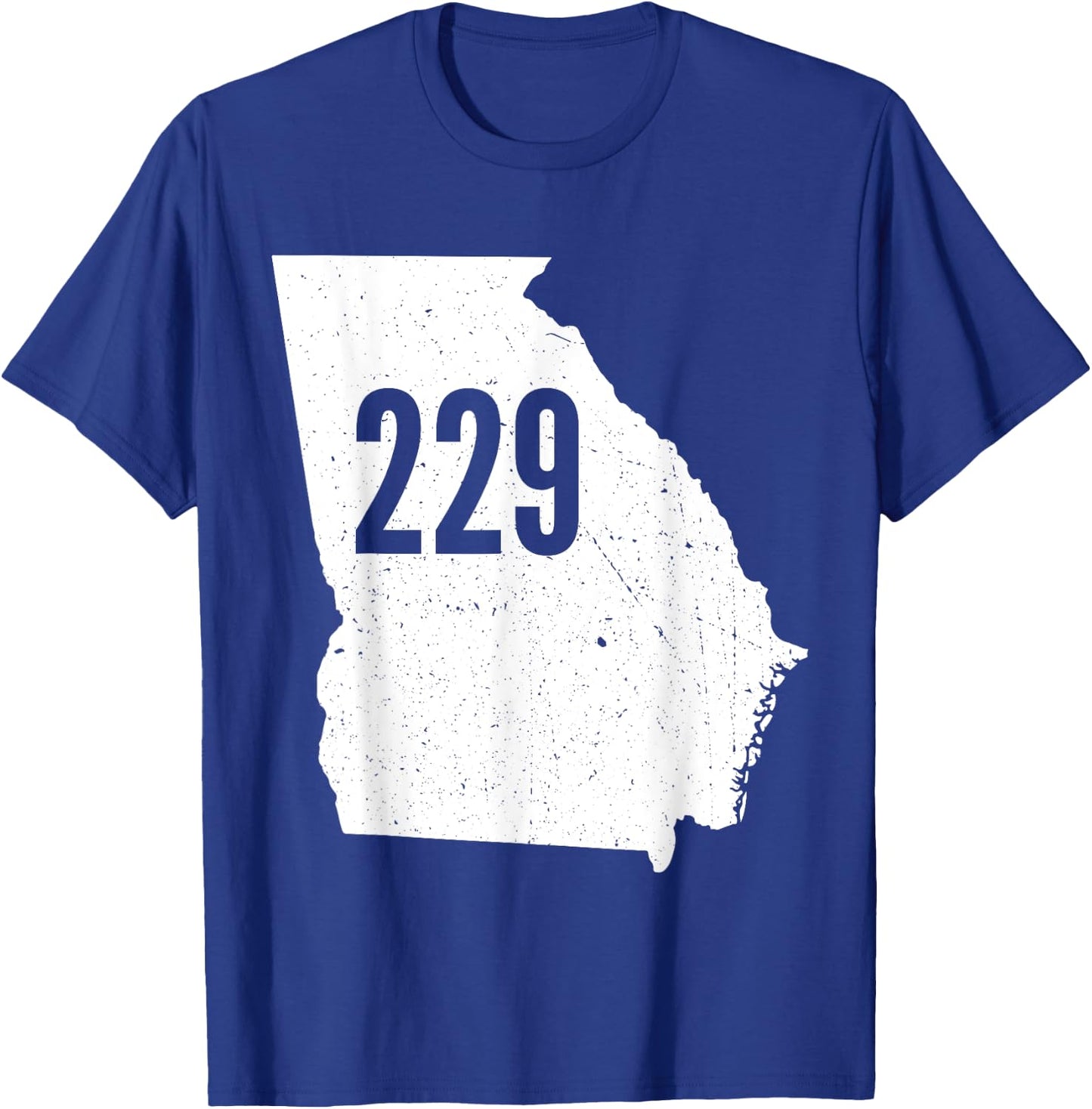 229 Georgia Area Code Outline State Southern Pride T-Shirt - T-Shirt | Royal