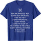 Ephesians 6:12 Bible Quote Scripture Inspiration Quote T-Shirt - T-Shirt | Royal