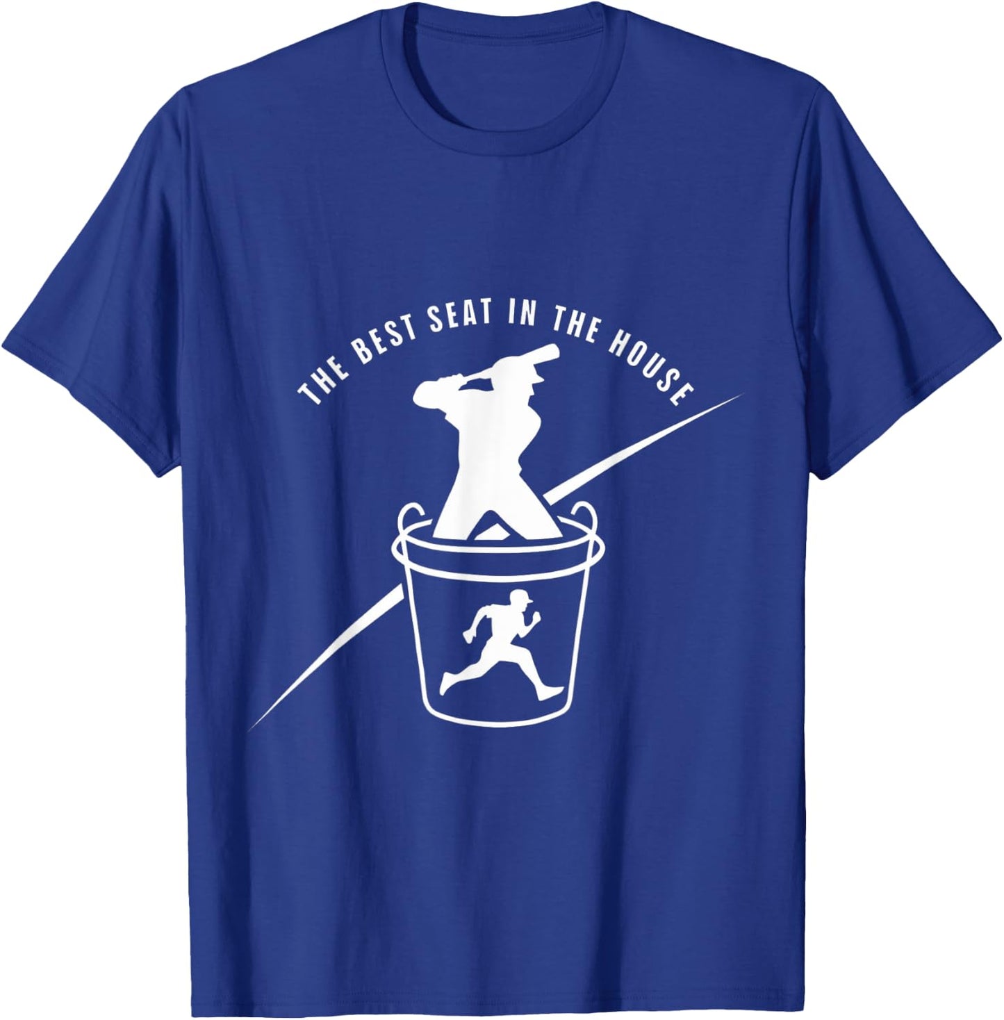 Baseball Bucket Baseball Lovers The Best Seat In The House T-Shirt - T-Shirt | Royal