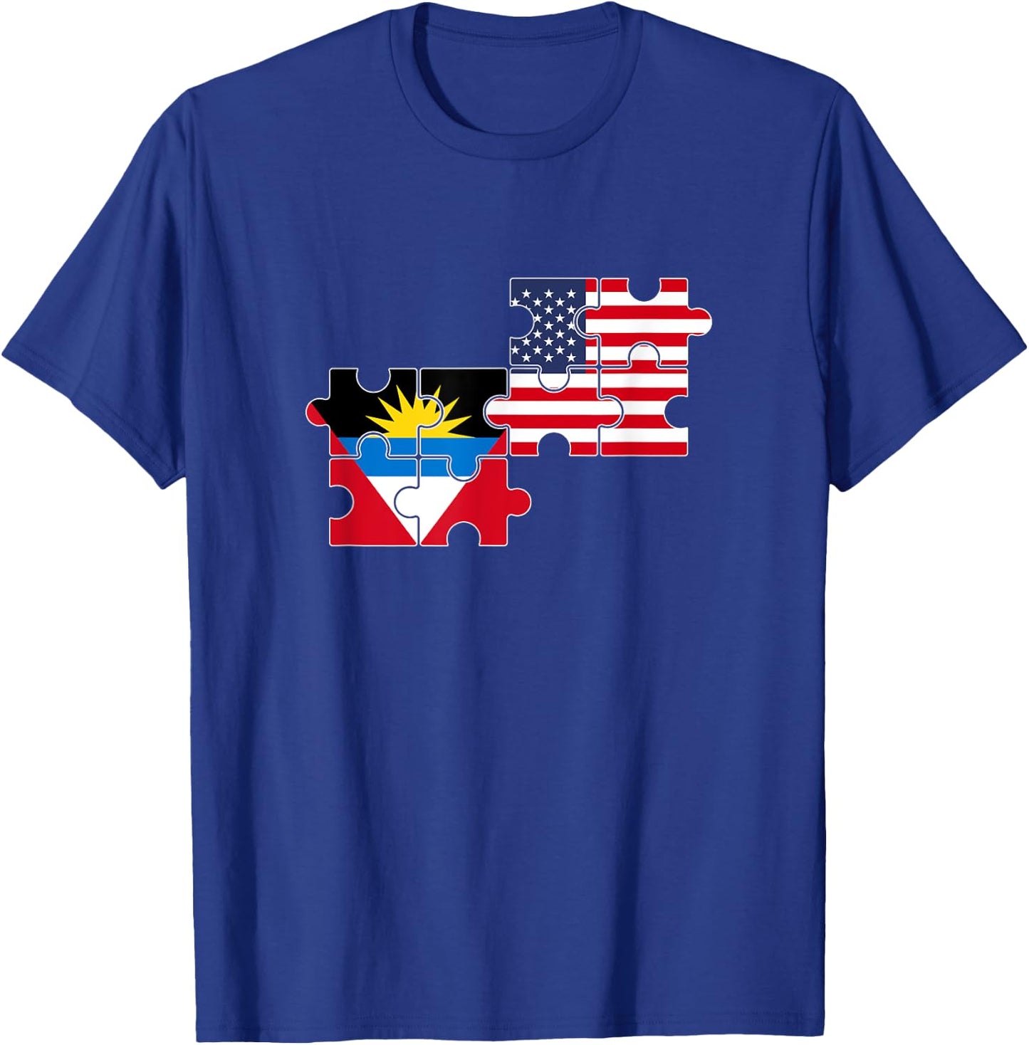 Antigua and Barbuda USA Flag American Antiguan T-Shirt - T-Shirt | Royal