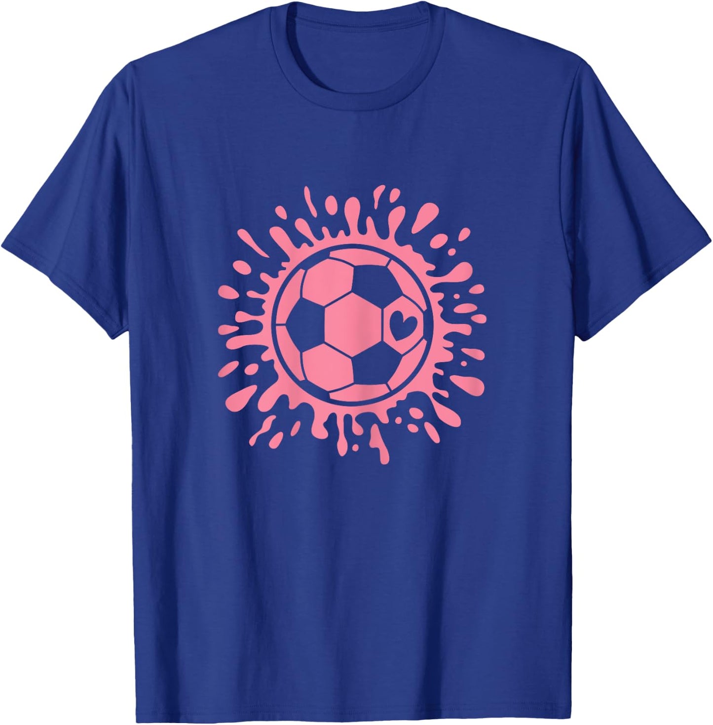 Soccer Ball Cute Pink Soccer Lover Women Girls Kids T-Shirt - T-Shirt | Royal