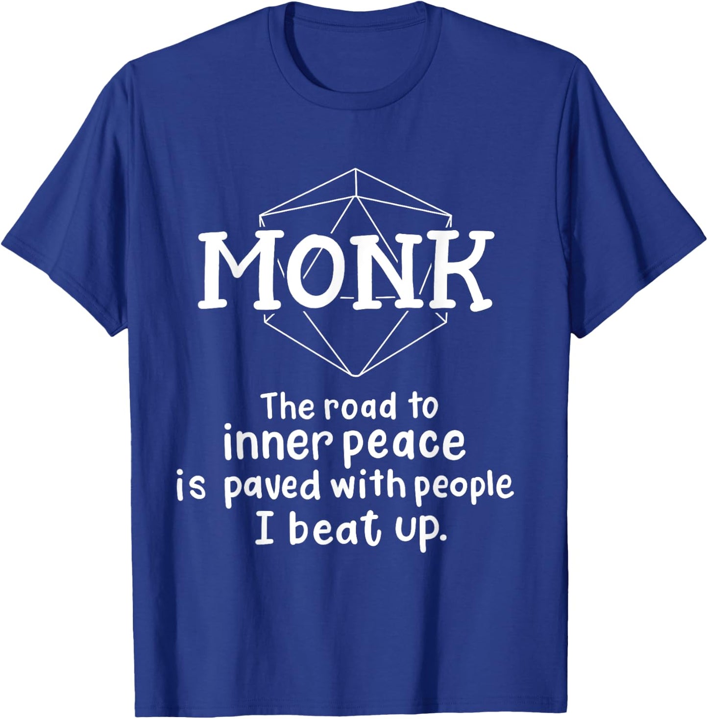 RPG Gamer Monk Funny Character Joke Roleplaying Games T-Shirt - T-Shirt | Royal