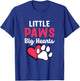 Little Paws Big Hearts Poodle Paw Print T-Shirt - T-Shirt | Royal