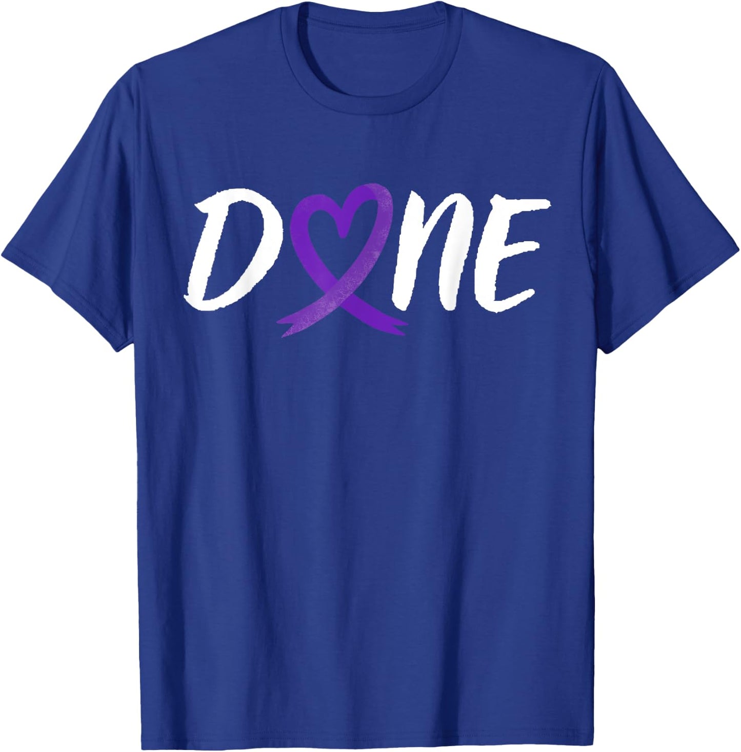 Done Last Day Of Radiation Chemo Leiomyosarcoma Cancer Heart T-Shirt - T-Shirt | Royal