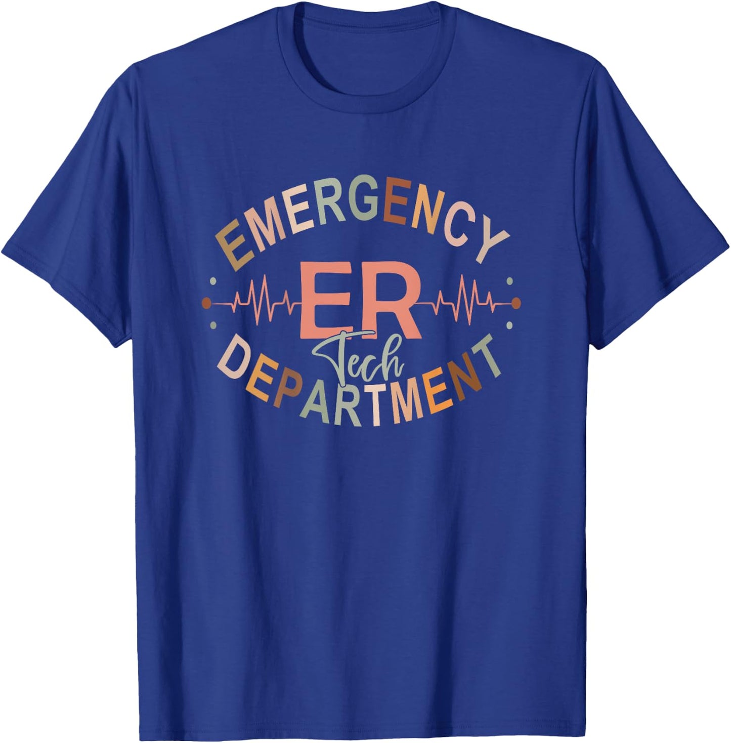 Emergency Department Nurse Tech Emergency Room Tech Back Of T-Shirt - T-Shirt | Royal